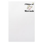 i believe in kernels personalized stationery