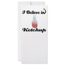i believe in ketchup custom rack card