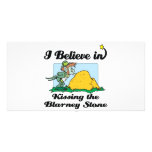 i believe in kissing the blarney stone photo greeting card