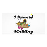 i believe in knitting photo cards