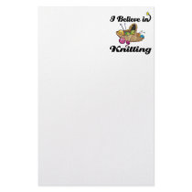 i believe in knitting stationery