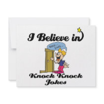 i believe in knock knock jokes announcements