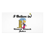i believe in knock knock jokes photo card