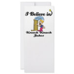 i believe in knock knock jokes rack cards
