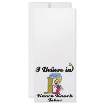 i believe in knock knock jokes full color rack card