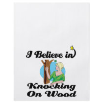 i believe in knocking on wood personalized flyer