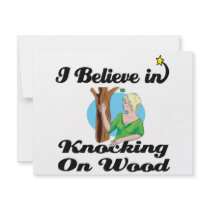 i believe in knocking on wood custom invite