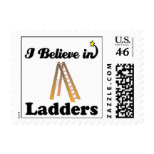 i believe in ladders postage stamp