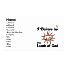 i believe in lamb of god business cards
