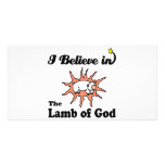 i believe in lamb of god customized photo card