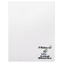 i believe in land sharks customized letterhead