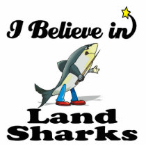 i believe in land sharks acrylic cut outs
