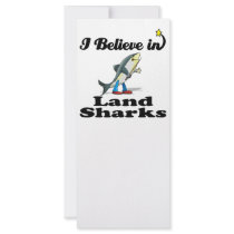i believe in land sharks custom rack card