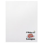 i believe in lasagna letterhead template