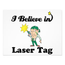 i believe in laser tag personalized invites