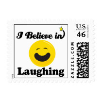 i believe in laughing stamp