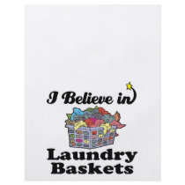 i believe in laundry baskets flyer design