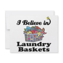 i believe in laundry baskets personalized announcement