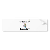 i believe in laundry bumper sticker