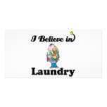 i believe in laundry picture card