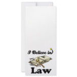 i believe in law custom rack cards
