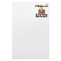 i believe in laying bricks stationery paper