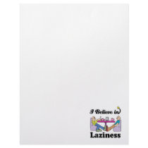 i believe in laziness letterhead