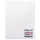 i believe in laziness letterhead