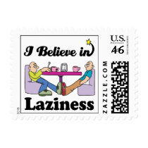 i believe in laziness postage