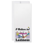 i believe in laziness rack cards