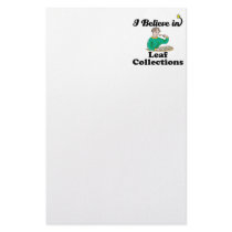 i believe in leaf collections stationery design