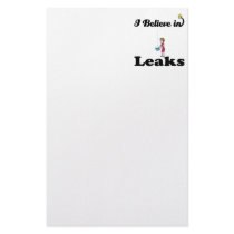 i believe in leaks stationery paper