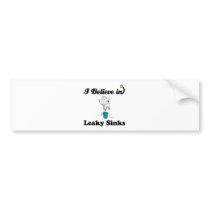 i believe in leaky sinks bumper sticker