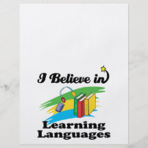 i believe in learning languages custom flyer
