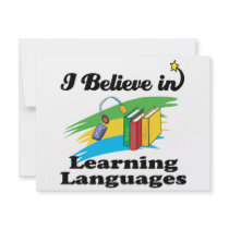 i believe in learning languages personalized announcement