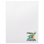 i believe in learning languages letterhead