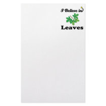 i believe in leaves stationery paper