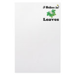 i believe in leaves stationery paper