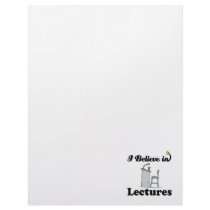 i believe in lectures letterhead design