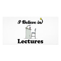i believe in lectures custom photo card