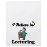 i believe in lecturing flyer design