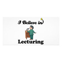 i believe in lecturing photo card template
