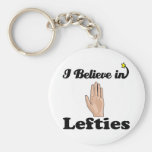 i believe in lefties key chain