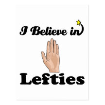 i believe in lefties postcards
