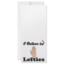 i believe in lefties personalized rack card