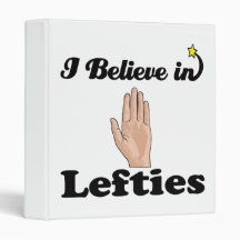 i believe in lefties vinyl binders