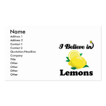 i believe in lemons business card template