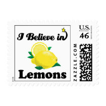 i believe in lemons postage stamp