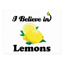 i believe in lemons postcard