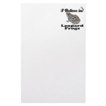 i believe in leopard frogs customized stationery